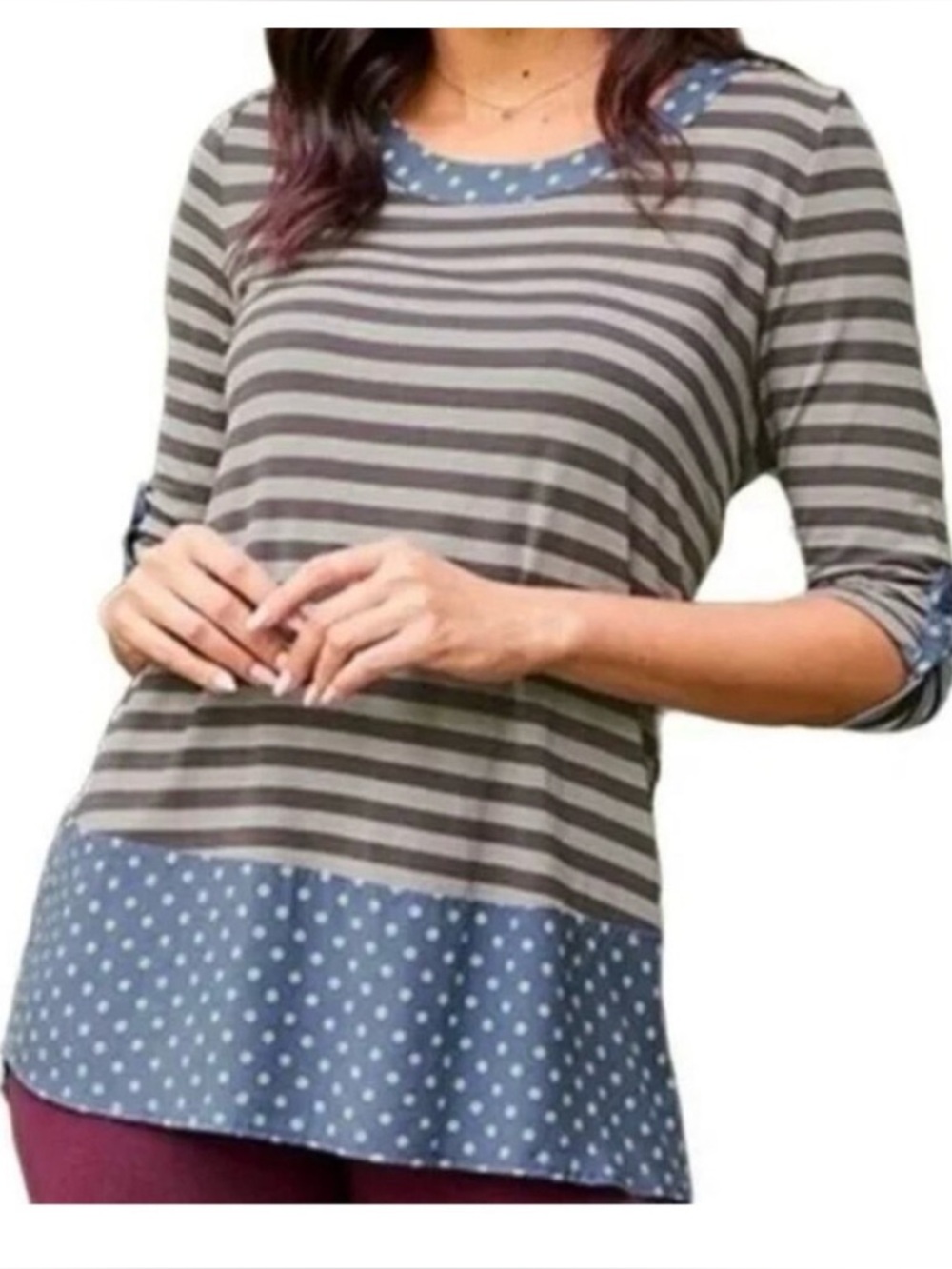 Matilda Jane let’s get lost Stripe Polka Dot Tunic xl